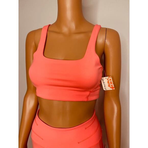 Free People Movement Never Better Flare Pants and workout Top set size S Coral - Picture 7 of 12